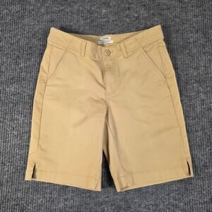 LL Bean Favorite Fit Shorts Womens Size 4 Khaki Chino Casual Classic Mid Rise